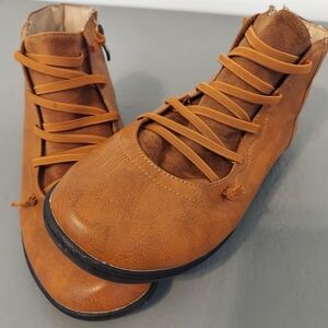 Brown Leather Ankle Boots